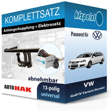 AUTO HAK Anhängekupplung abnehmbar und E-Satz für VW Golf IV Variant 98-07 AHK