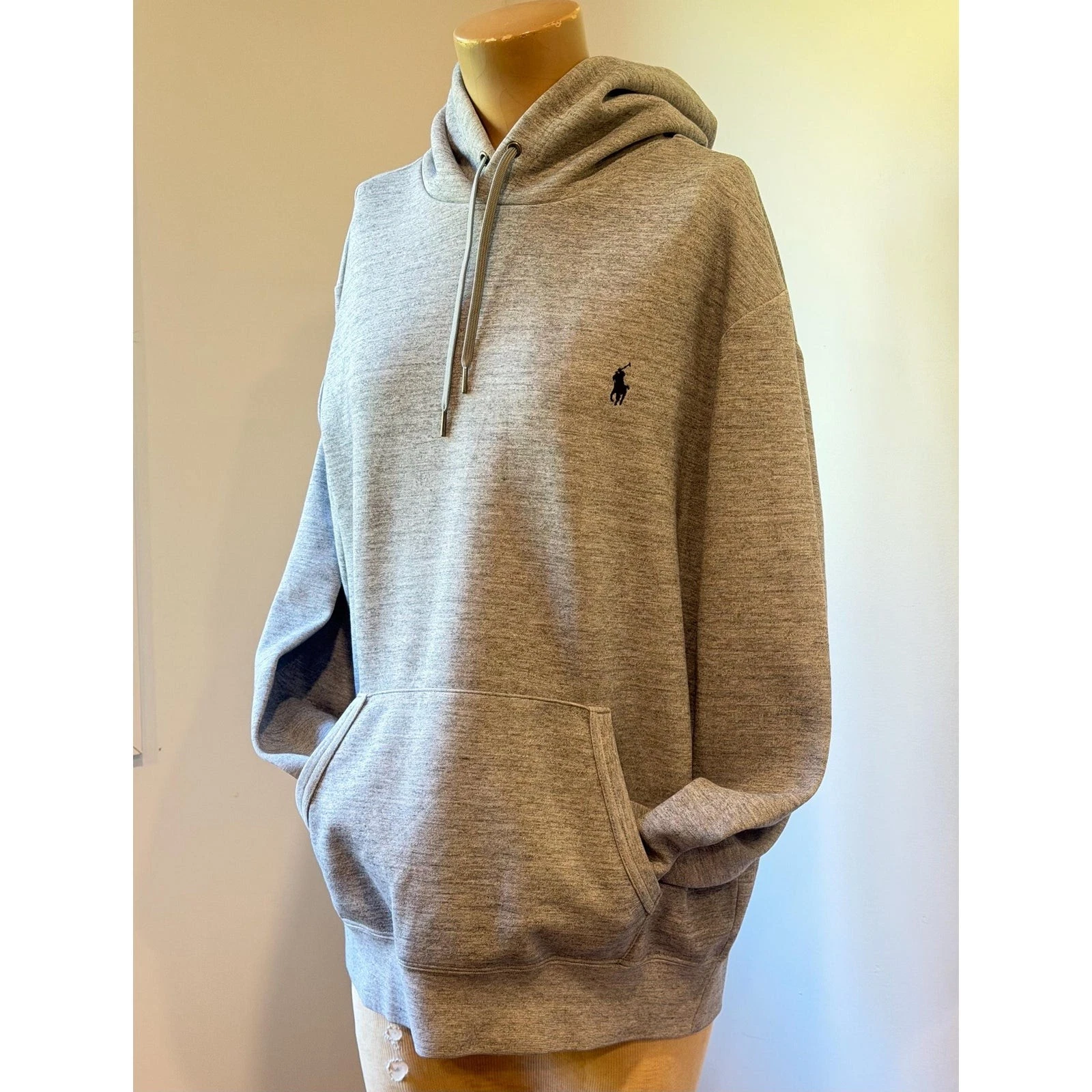 Polo Ralph Lauren Gray| Heather Hoodie | Vintage Style Pullover Sweatshirt| Men image 3