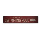 Pool, Swimming Pool, Swimming Pool - Rustic Distressed Wood Sign