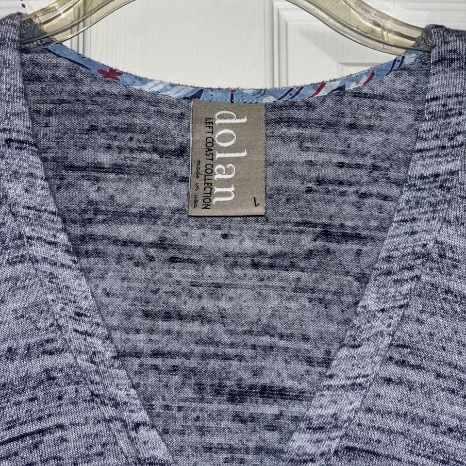 Cárdigan Dolan Anthropologie Colección Costa Izquierda Azul L Jaspeado Look Capas Foto 2 de 4