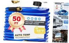 Heated Water Hose for RV,Heated Drinking Water Hose with Thermostat,Lead 50FT