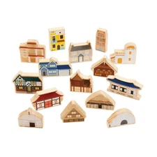 Kaplan Early Learning Traditional International Homes Set - 15 Pieces