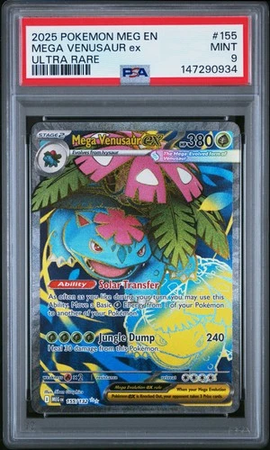 147290934 Mega Venusaur ex 2025 Pokemon Evolution #155 Ultra Rare PSA 9