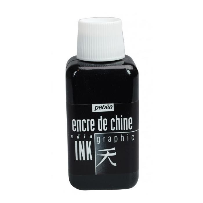 Encre de Chine Pébéo Graphic 250 ml noire pour dessin et calligraphie