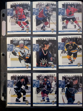 NHL CARDS PACK OF 9 TEAM'ROY GM'S CHOICE, 1997-98 UDC.