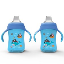 10 oz Trainer Sippy Cup w Handles  Soft Silicone Spout Set of 2 