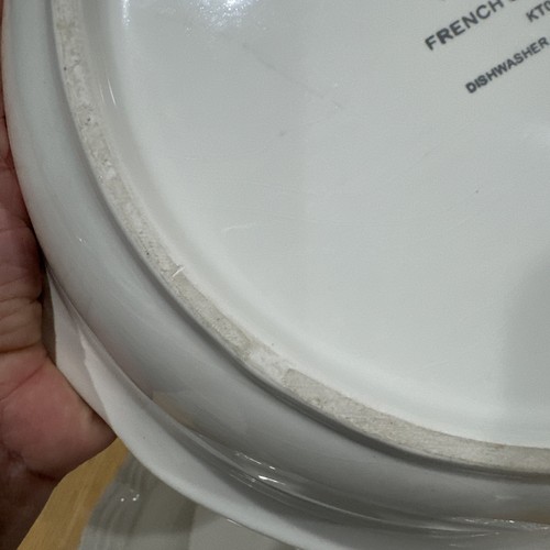 VTG 3 Mikasa French Countryside White Wide Rim F9000 9.75" Serving Pasta bowls * - Picture 7 of 15