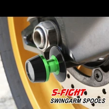 10MM Green Swingarm Spools Screws For Z750R 04 05 06 07 08 09 10 11 12 13 14 15