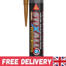 Strong Brown Adhesive Sealant by Stixall - Waterproof 290ml for All Applications
