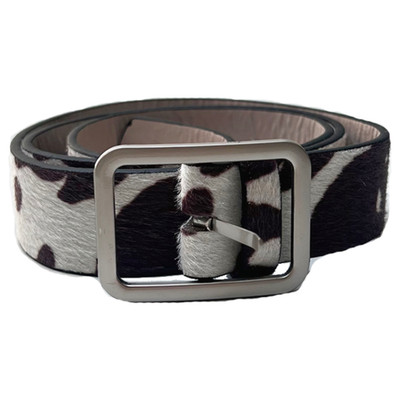 Y2K Kuhfell Gürtel 100cm Cowprint Unisex Belt Western Style Vintage Look NEU