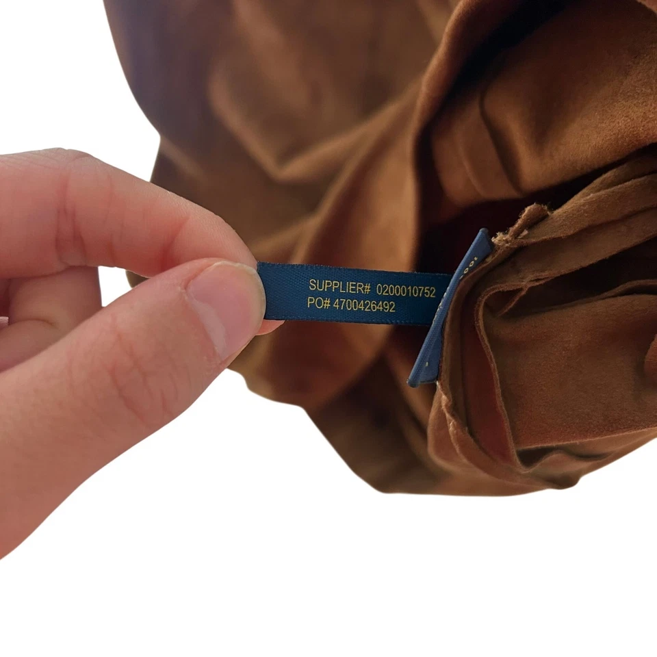 Polo Ralph Lauren Goat Suede Leather Sleeveless Dress Women's Size 10 Brown EUC! - Image 3 of 4