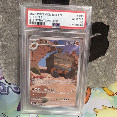2025 Crustle Illustration Rare #130 Pokemon Card Graded PSA 10 GEM MINT