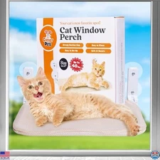 Cat Window Perch – Cordless Foldable Hammock with Hygienic, Claw-Resistant