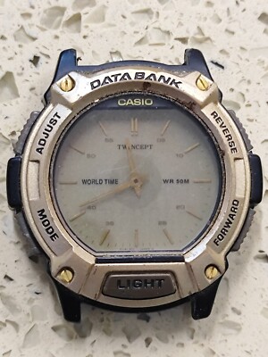 Vintage Casio ABX-68 Twincept World Time Data mod 1359 Korea Not
