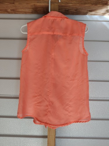 Faded Glory XS/ XCH 4-5 Orange Blouse - Picture 4 of 4