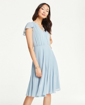 short sleeve powder blue dress