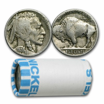 Unopened Buffalo Nickel Roll Old US Coins 5c Lot 1913-1938 P D S