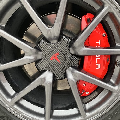 Telsa Model 3 Y Brake Caliper Covers 18 19 20 in Wheel Hub 2017-2023 Accessories - Picture 9 of 26