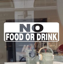 No Food or Drink Business Sign Decal Vinyl Sticker Door Window 2