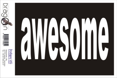 Aufkleberaufkleber - JDM / Die cut - Awesome?- 210x100mm