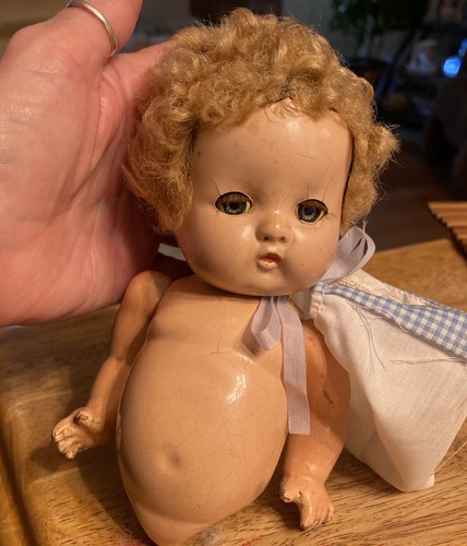 Antique 1930’s Effanbee PATSY BABYETTE Parts? Needs Love Prob 8” or 9” Original - Picture 3 of 16