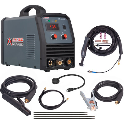 Amico TIG-205HF, Pro. 205 Amp High Frequency TIG Arc Stick Combo Welder Welding