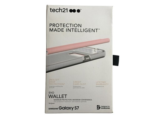 Tech21 Cover Case Evo Wallet for Samsung Galaxy S7 Pink 2 Meter Drop Protection