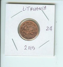 2015 2€-Cents 2- EURO-Cents LITHUANIA  2-€-Cents Beautiful coin !