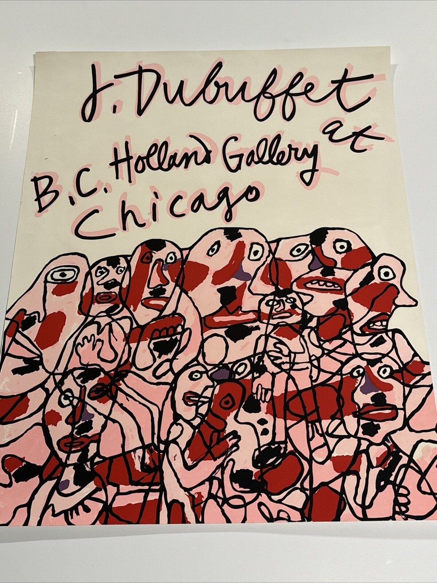 JEAN DUBUFFET SILKSCREEN SERIGRAPH EXHIBITION POSTER ABSTRACT