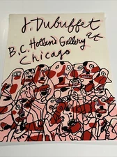 JEAN DUBUFFET SILKSCREEN SERIGRAPH EXHIBITION POSTER ABSTRACT CHICAGO GALLERY