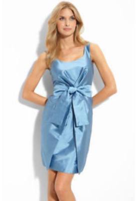 NEW Monique Lhuillier Bridesmaids Taffeta DRESS SIZE BLUE $200