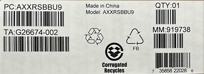 Intel AXXRSBBU9 RAID Smart Battery for mainstream RS25 family NEW OPEN BOX