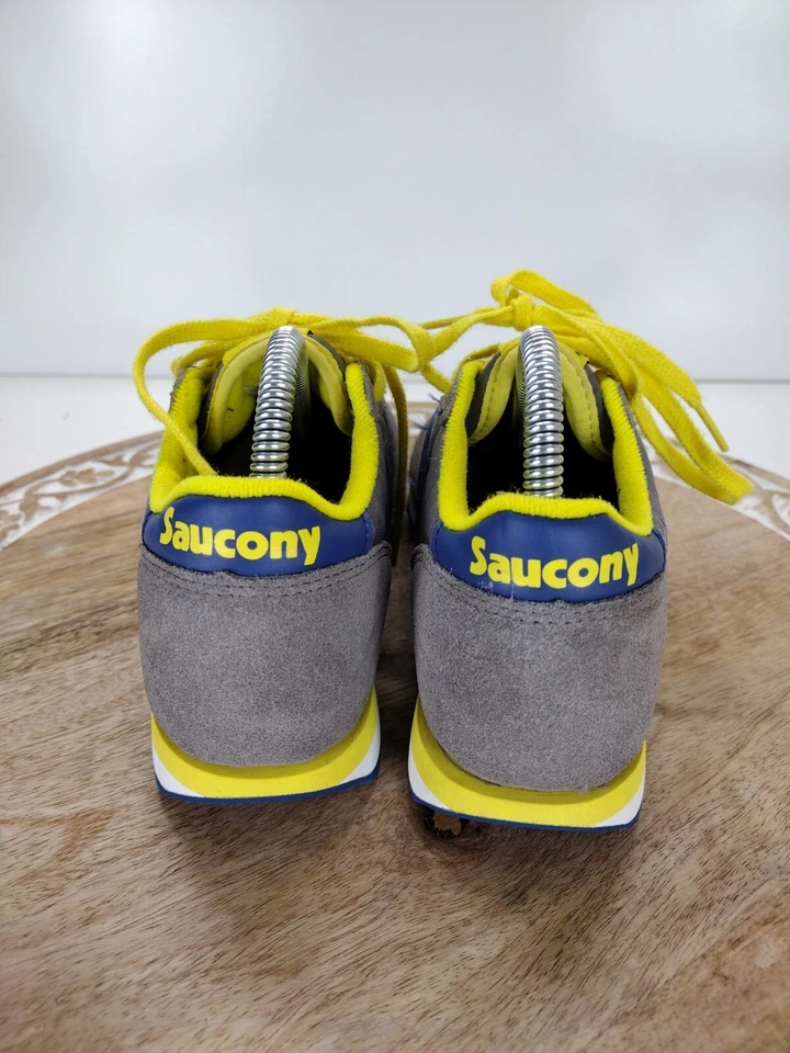 Zapatilla deportiva Saucony Big Kid's talla 4M Jazz Original gamuza malla superior amarilla Foto 4 de 4