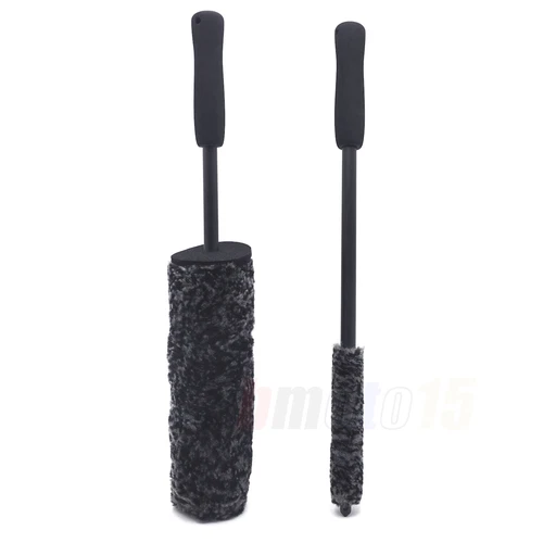 Black barrel brush (22x7cm) For cleaning the wheel hub and spokes of automobiles