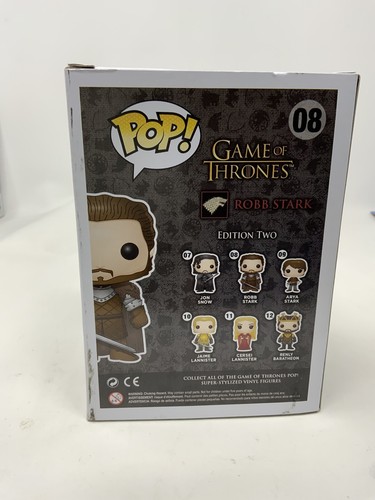 Funko Pop! Robb Stark Pop Vinyl Figure Game Of Thrones # 08 Retired/Vaulted - Picture 6 of 12