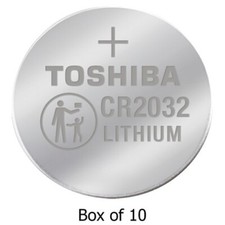 CR2032 Toshiba 3 Volt Lithium Coin Cell Batteries 10-Pack 