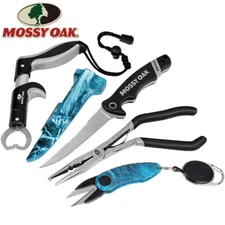Mossy Oak 4PIECE Fishing Tool Kit Plier Fillet Knife Gripper Line Snip Retractor