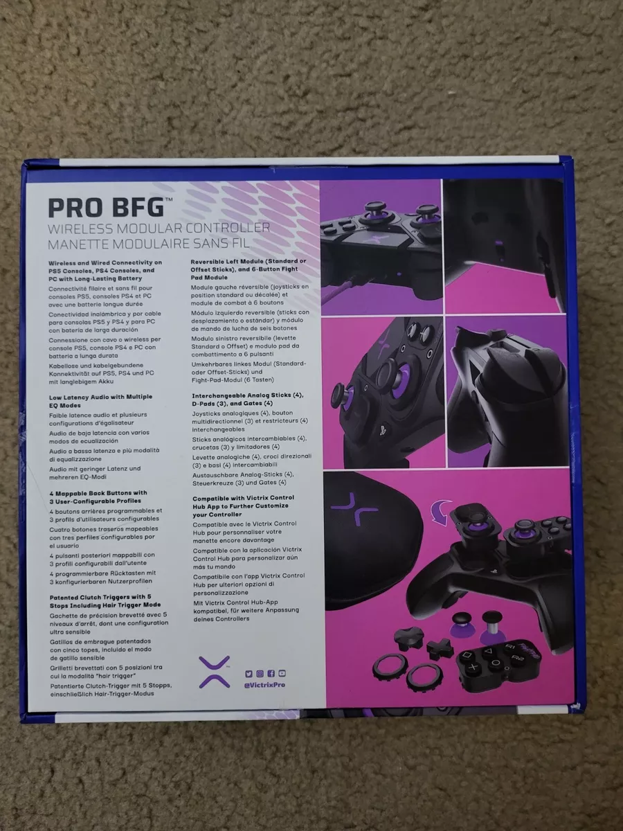 Victrix Pro BFG Wireless Modular Controller for PS5 & PS4 & PC Black/Purple