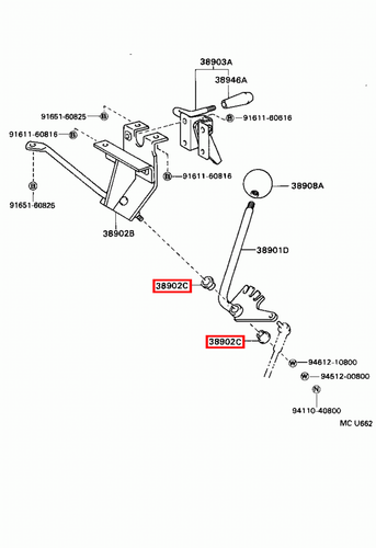 Genuine Toyota Dyna 200 BU80 BU67 BU66 BU65 BU62 Valve Control Lever Bush x4 - Picture 19 of 19