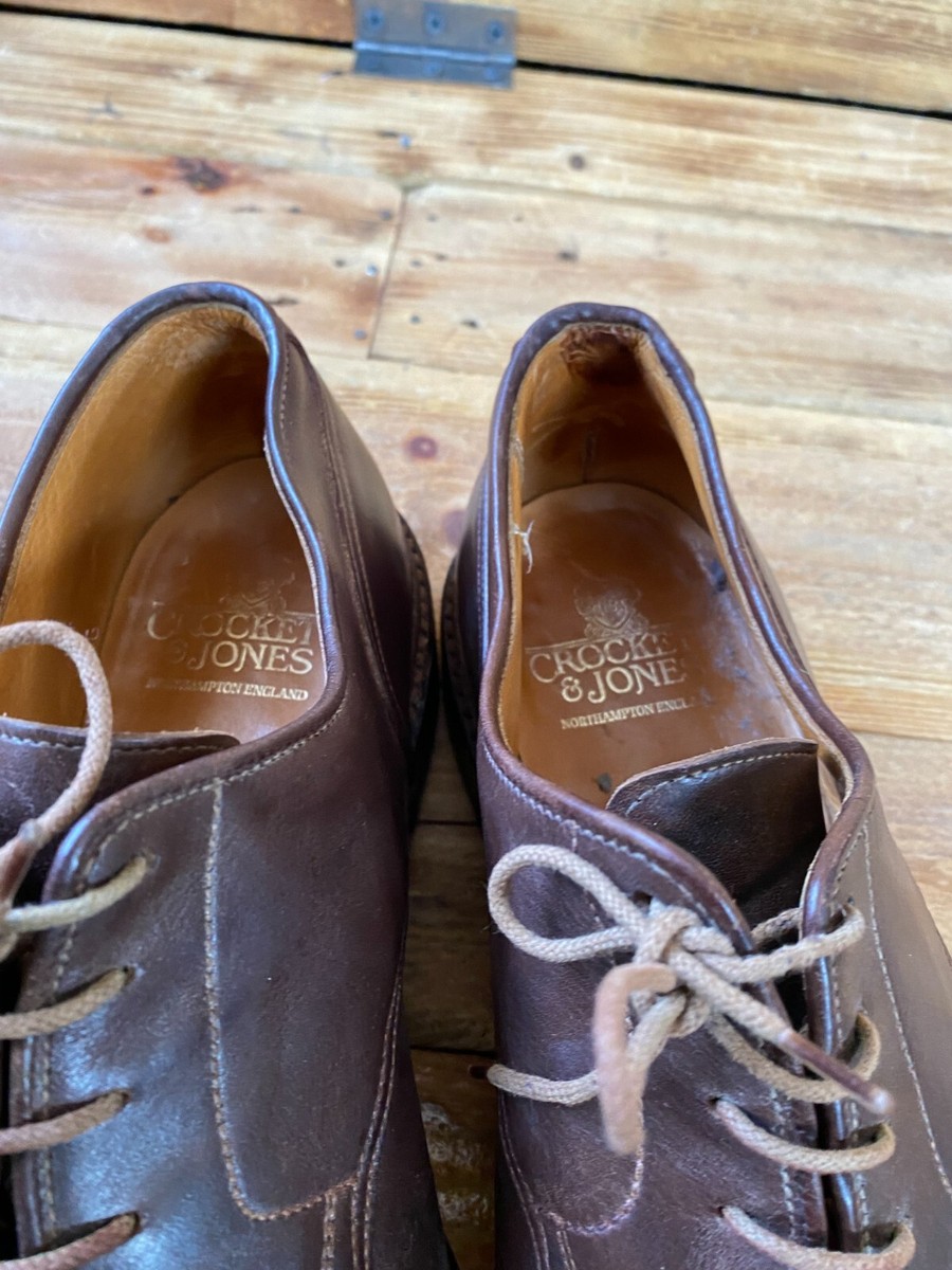 Crockett and jones sedbergh Dark brown captoe leather oxford shoes