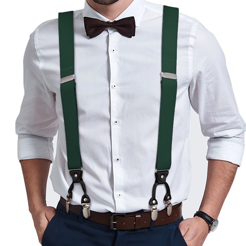 Buyless Fashion 2 Pack Suspender Men - 48" Adjustable Straps 1 1/4" - X Shape - Picture 49 of 90