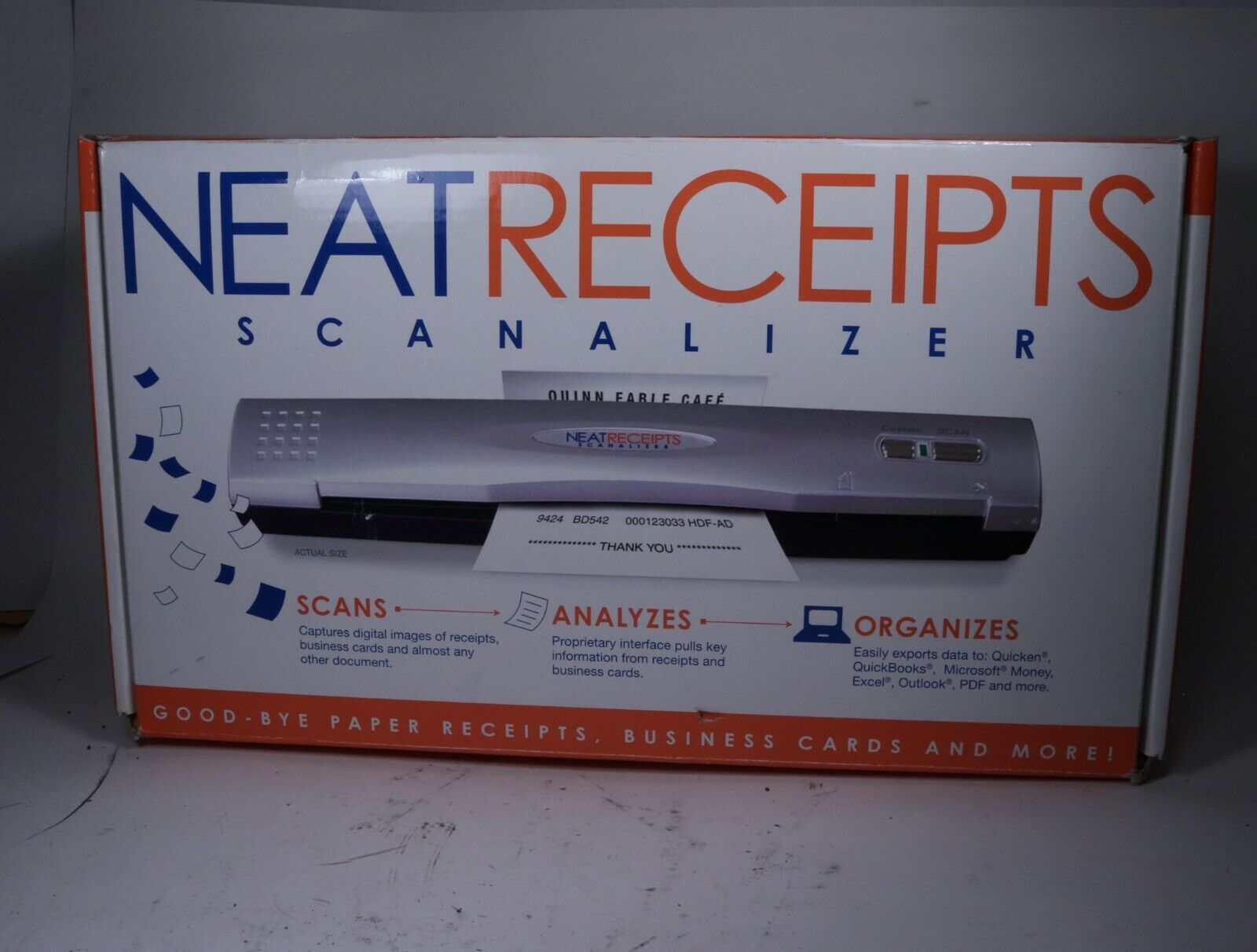 Neat Receipts Scanalizer with Box, Cords, CD, etc. as shown