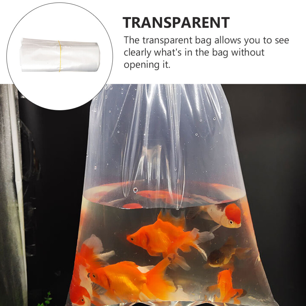 50 Pcs White Ldpe Fish Packing Bag Live Container Breather Bags for eBay