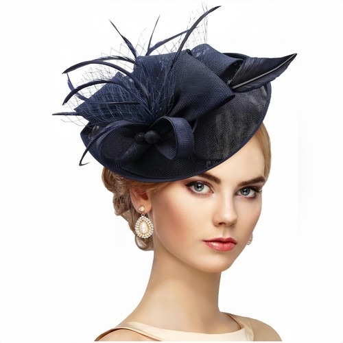 Womens Fascinator Hat Cocktail Wedding Party Headwear Cap Chic Show Headdress - Picture 15 of 15