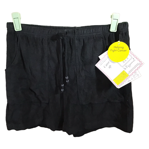 It Figures! French Terry Cover Up Shorts Size SMALL BLACK NWT A04686 - Bild 1 von 2