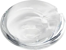 Crystal Cigar Ashtray for Men, Heavy Glass Cigarette Ashtray Holder with One Gro