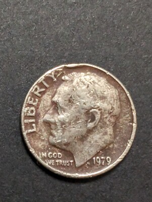 🪙🎯Rare 1979 No Mint Mark Roosevelt Dime missing Clad Layer