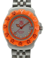 Men's Tag Heuer 35mm Formula 1 Orange/ Grey/ Gray F1 Watch 494/6 Ref: 373.513!