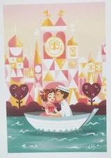 Disney Park 2023 Ann Shen Art Small World Cruise 11 x14 Poster Print Ship New