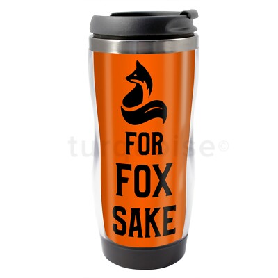 Für Fuchs Sake Geschenk Thermo Kaffee Reise Flachmann lustig Witz individuell Fototasse